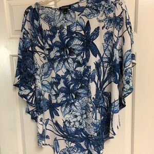 Roz & Ali Large Poncho Pullover Style Blouse